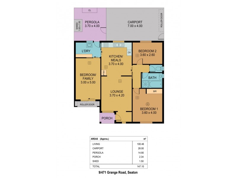 9/471 Grange Road, Seaton SA 5023 Floorplan