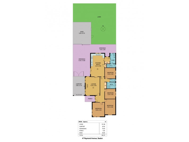 47 Raymond Avenue, Seaton SA 5023 Floorplan