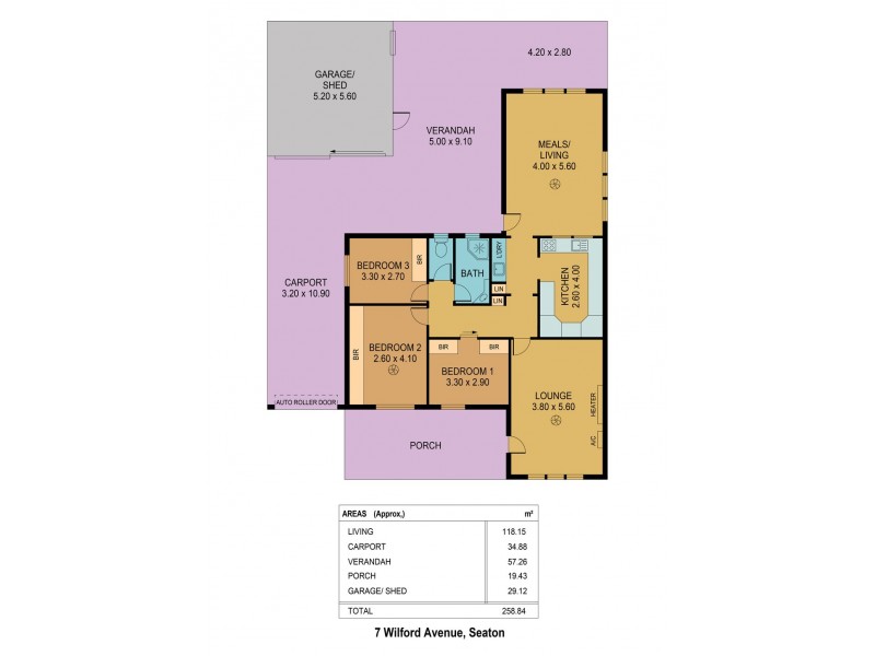 7 Wilford Avenue, Seaton SA 5023 Floorplan