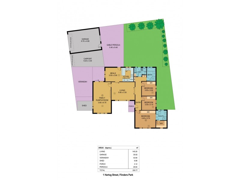 1 Hartog Street, Flinders Park SA 5025 Floorplan