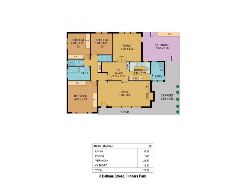 8 Beltana Street, Flinders Park SA 5025 Floorplan