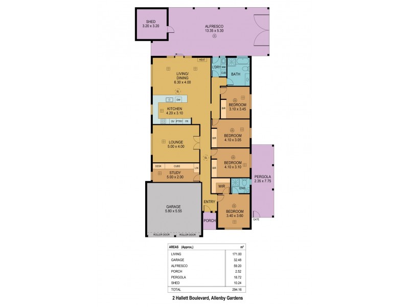 2 Hallett Boulevard, Allenby Gardens SA 5009 Floorplan