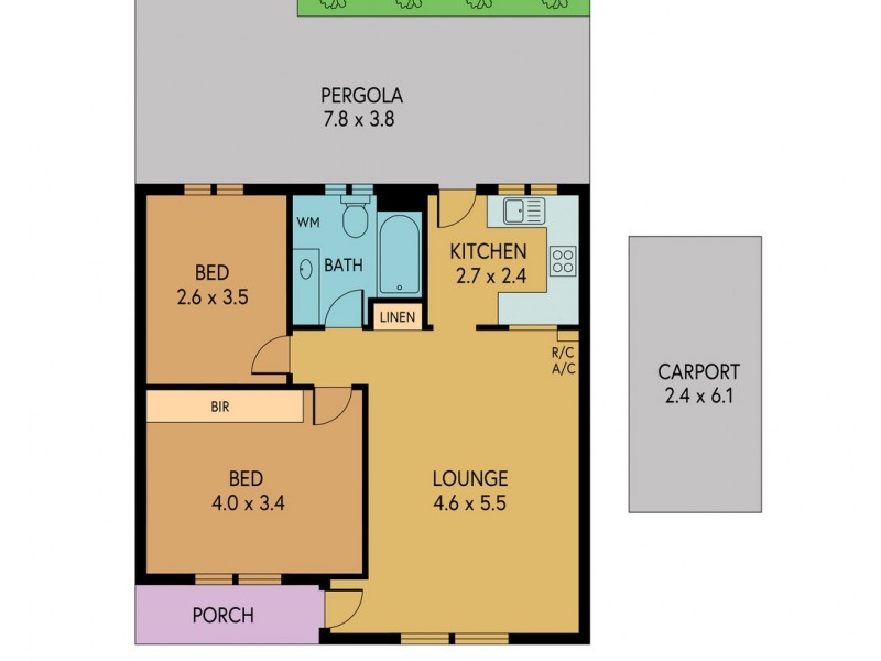 2/9A Clark Terrace, Seaton SA 5023 Floorplan