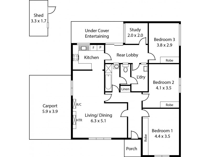 64 Mitchell Street East, Seaton SA 5023 Floorplan