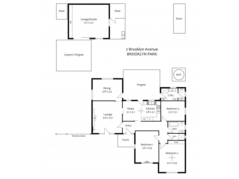 2 Brooklyn Avenue, Brooklyn Park SA 5032 Floorplan