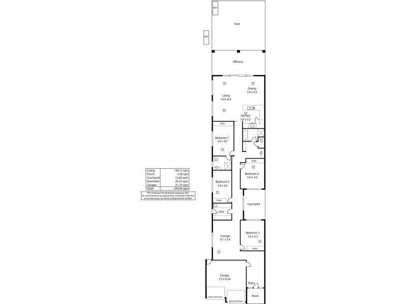 43A Russ Avenue, Seaton SA 5023 Floorplan