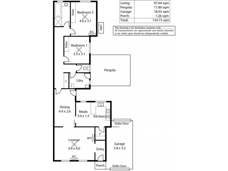 2/44 Eliza Place, Panorama SA 5041 Floorplan