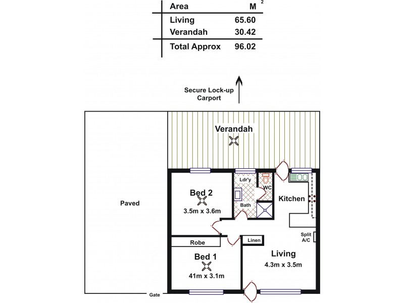 6/2 Beverley Street, Clovelly Park SA 5042 Floorplan