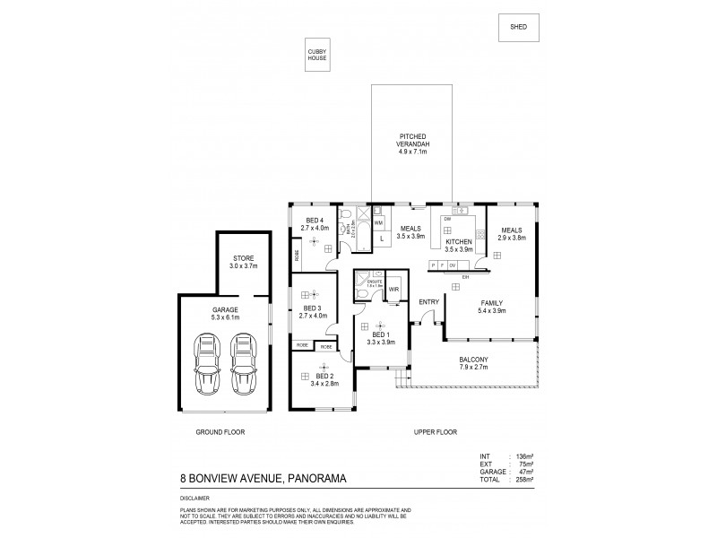 8 Bonview Avenue, Panorama SA 5041 Floorplan
