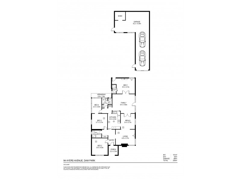 94 Ayers Avenue, Daw Park SA 5041 Floorplan