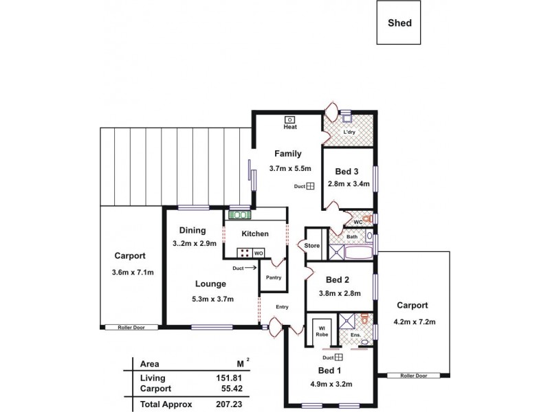 34 Blakeney Road, Ottoway SA 5013 Floorplan