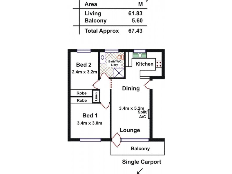 31/62 William Street, Norwood SA 5067 Floorplan
