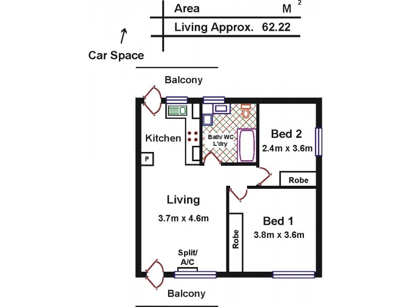 6/34 Cash Grove, Pasadena SA 5042 Floorplan