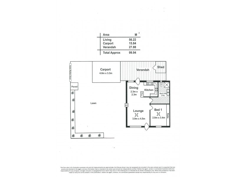 1/38 Delaine Avenue, Edwardstown SA 5039 Floorplan