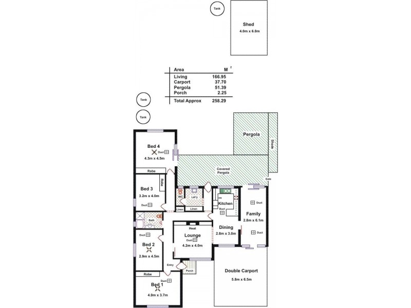 57 Caulfield Ave, Cumberland Park SA 5041 Floorplan