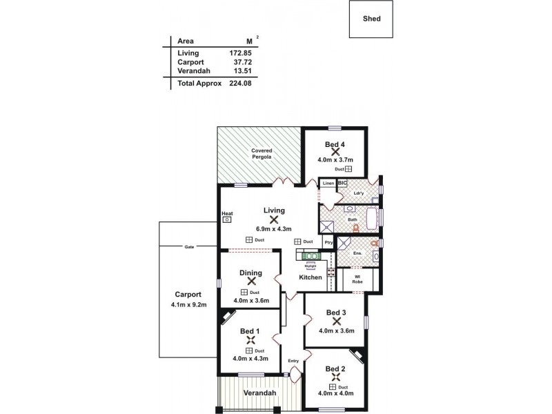 63 The Grove, Lower Mitcham SA 5062 Floorplan