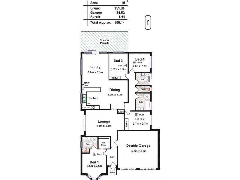 2 Bryant Street, Mansfield Park SA 5012 Floorplan