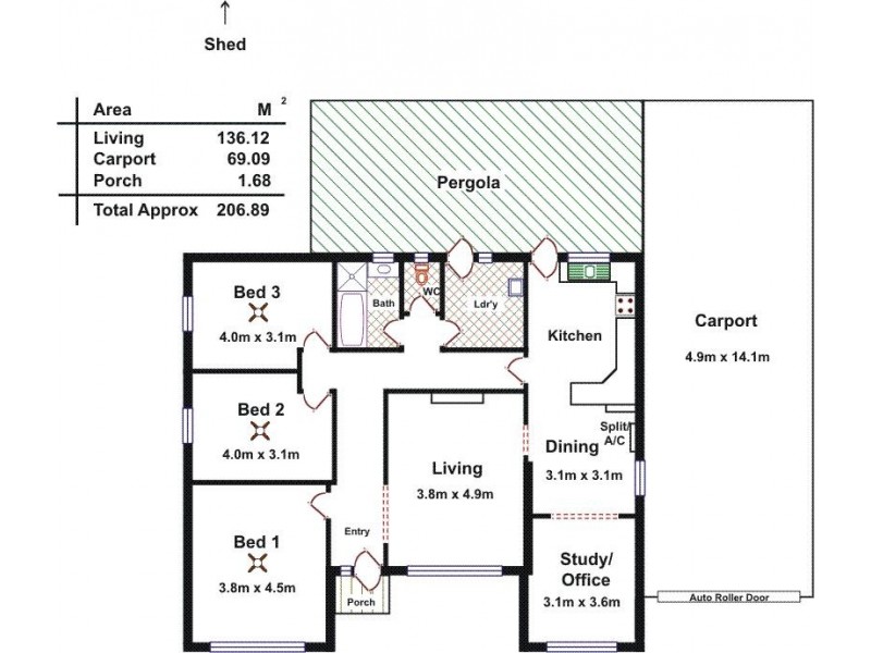 116 Corunna Avenue, Melrose Park SA 5039 Floorplan