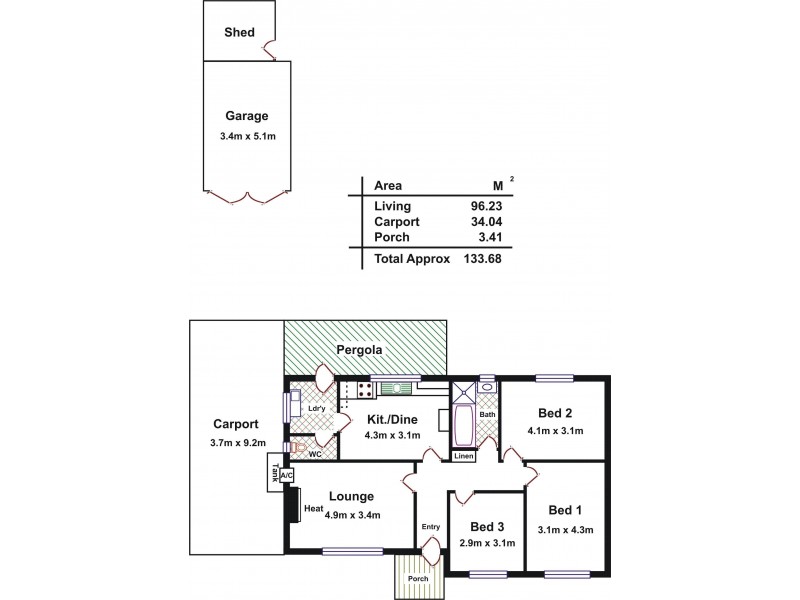 4 Northcliffe Street, Cumberland Park SA 5041 Floorplan