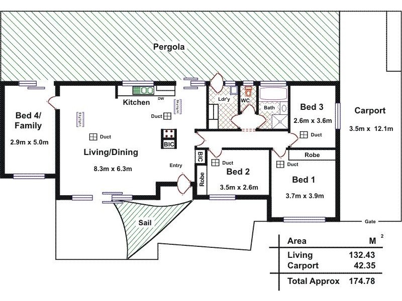 12 Martin Road, Morphett Vale SA 5162 Floorplan