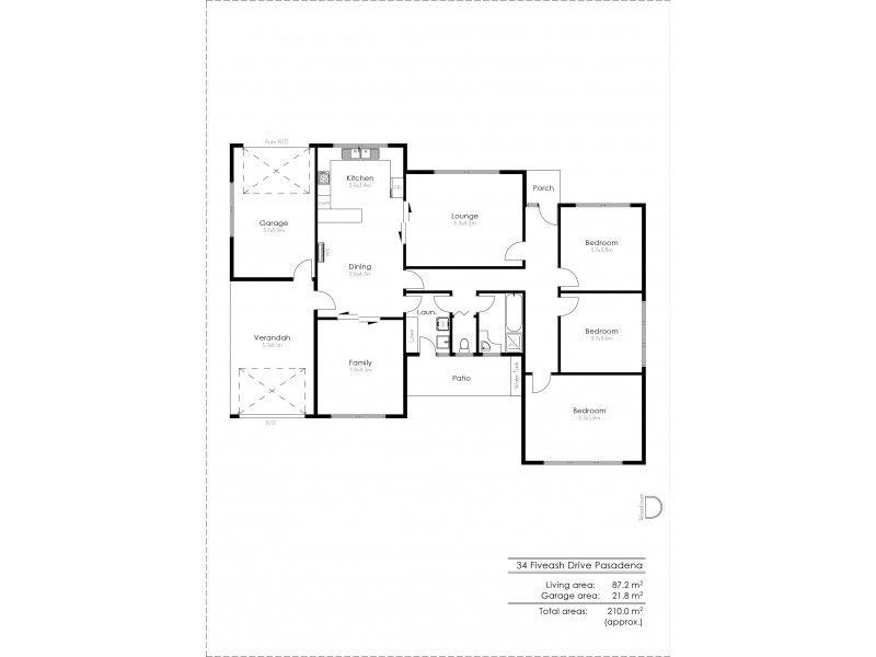 34 Fiveash Drive, Pasadena SA 5042 Floorplan
