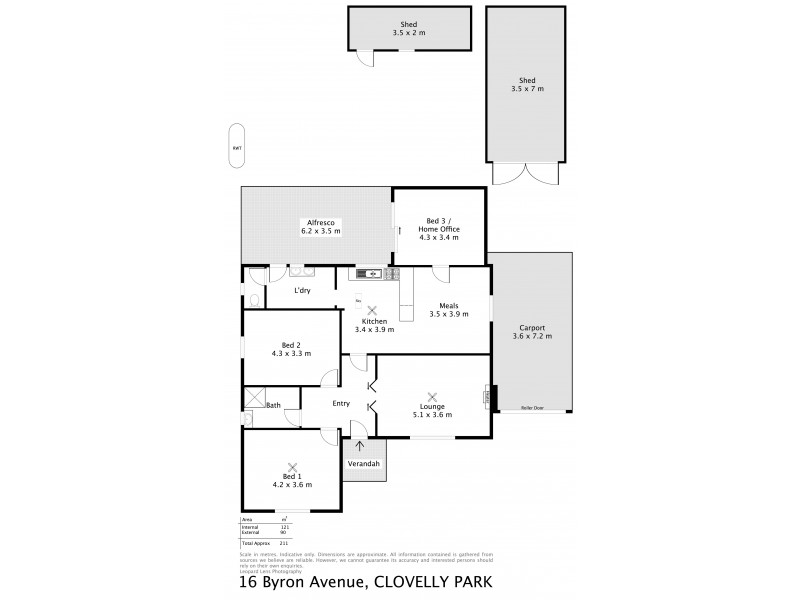 16 Byron Avenue, Clovelly Park SA 5042 Floorplan