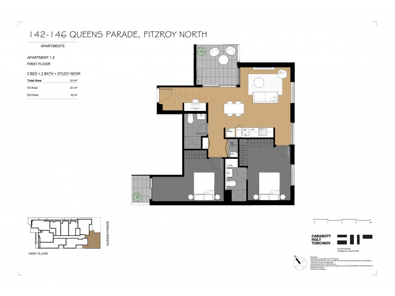 1.2/142 Queens Pde, Fitzroy North VIC 3068 Floorplan