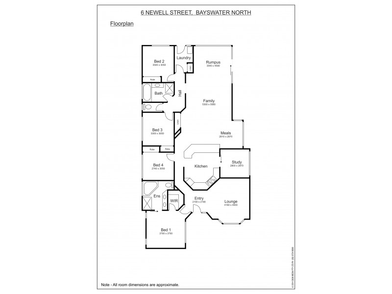 6 Newell Street, Bayswater North VIC 3153 Floorplan