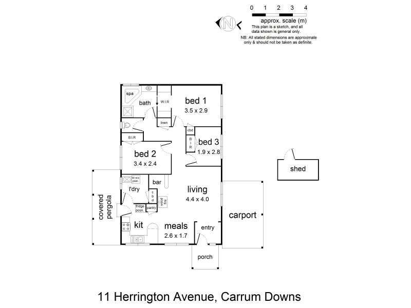 11 Herrington Avenue, Carrum Downs VIC 3201 Floorplan