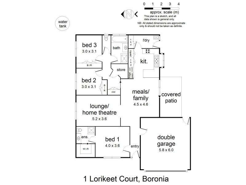 1 Lorikeet Court, Boronia VIC 3155 Floorplan