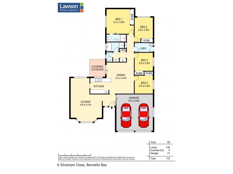 6 Silvereye Close, Bonnells Bay NSW 2264 Floorplan