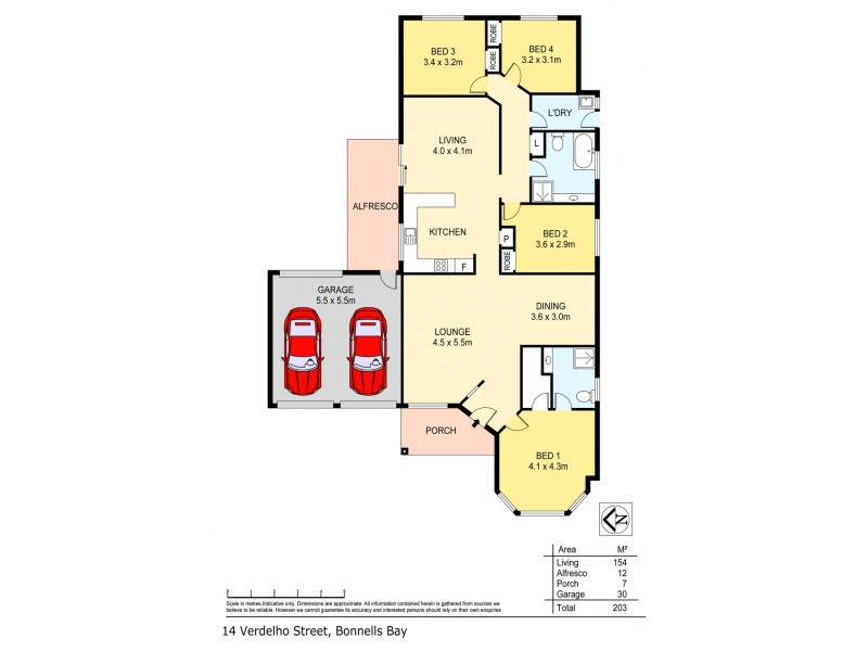 14 Verdelho Street, Bonnells Bay NSW 2264 Floorplan