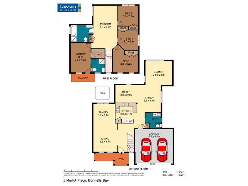 1 Merlot Close, Bonnells Bay NSW 2264 Floorplan