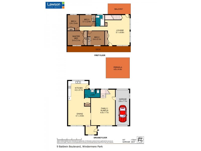 9 Baldwin Boulevard, Windermere Park NSW 2264 Floorplan