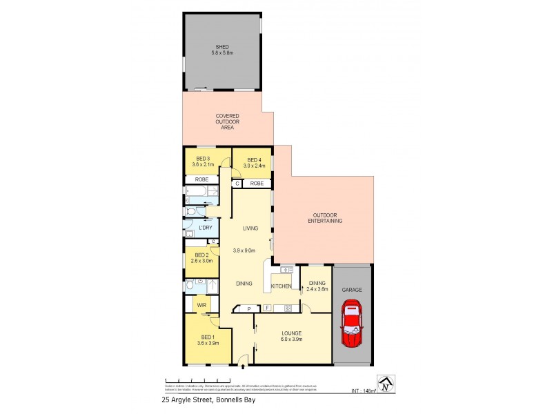 25 Argyle Street, Bonnells Bay NSW 2264 Floorplan