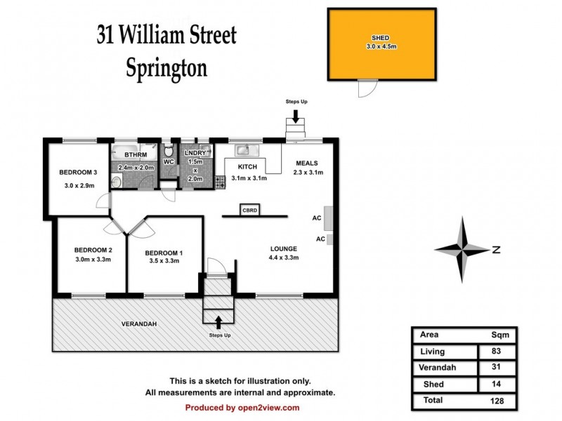 31 William St, Springton SA 5235 Floorplan