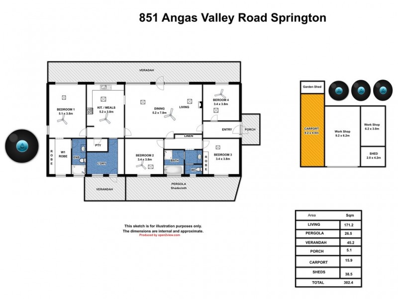 851 Angas Valley Rd, Springton SA 5235 Floorplan