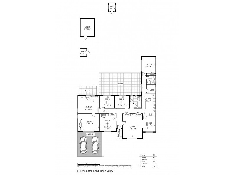 13 KENNINGTON ROAD, Hope Valley SA 5090 Floorplan