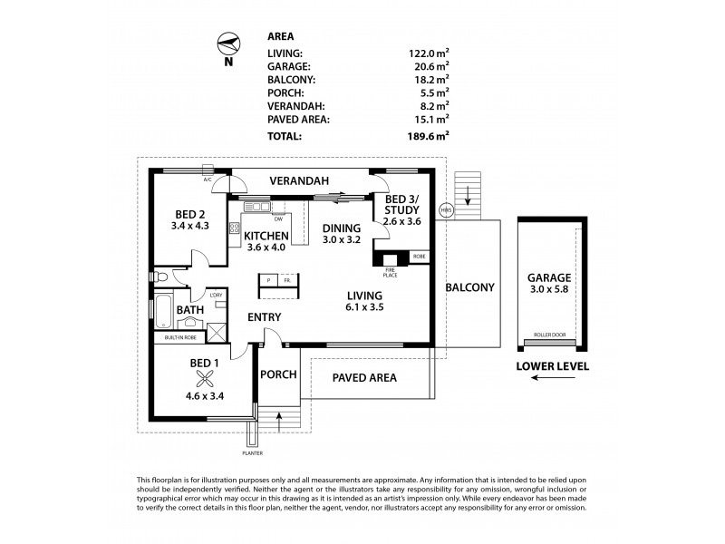 8 Elinor Terrace, Glen Osmond SA 5064 Floorplan