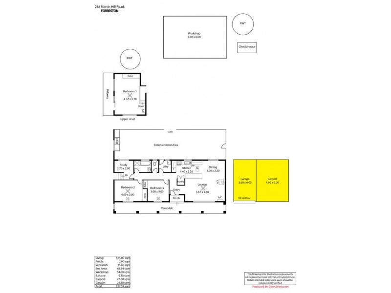 218 Martin Hill Rd, Forreston SA 5233 Floorplan