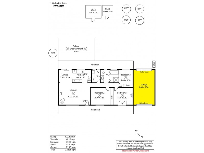 15 Adelaide Road, Tungkillo SA 5236 Floorplan