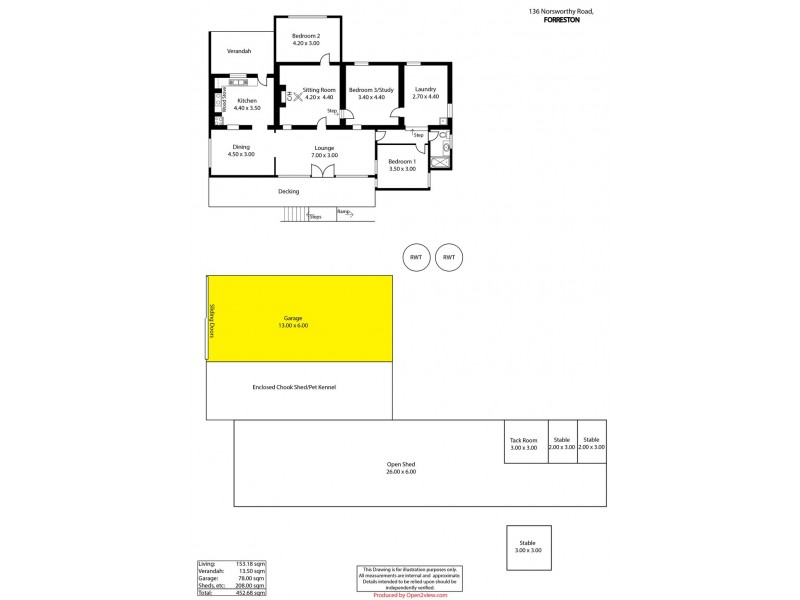 136 Norsworthy Road, Forreston SA 5233 Floorplan
