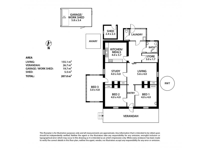 216 Onkaparinga Valley Road, Oakbank SA 5243 Floorplan