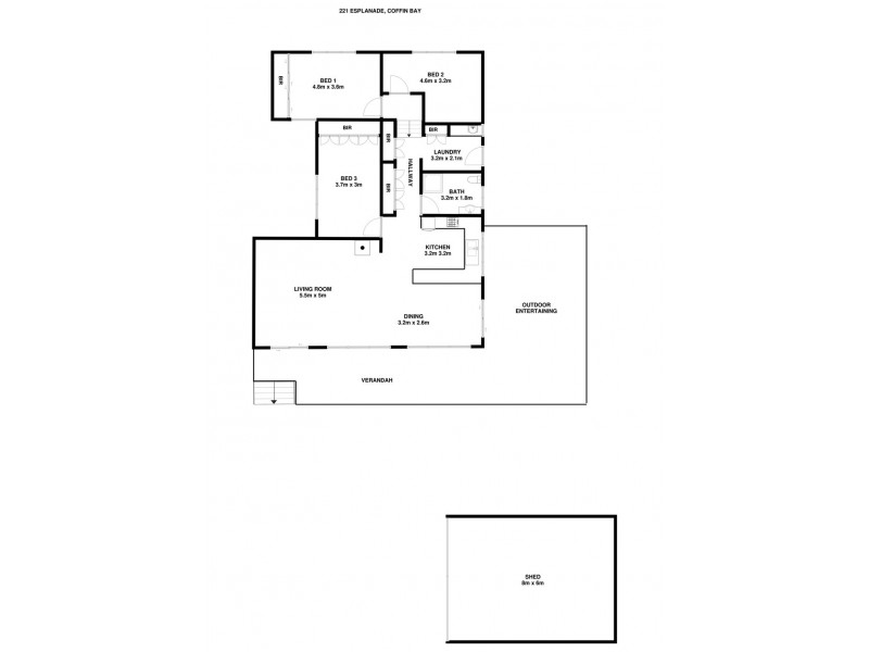 221 Esplanade, Coffin Bay SA 5607 Floorplan