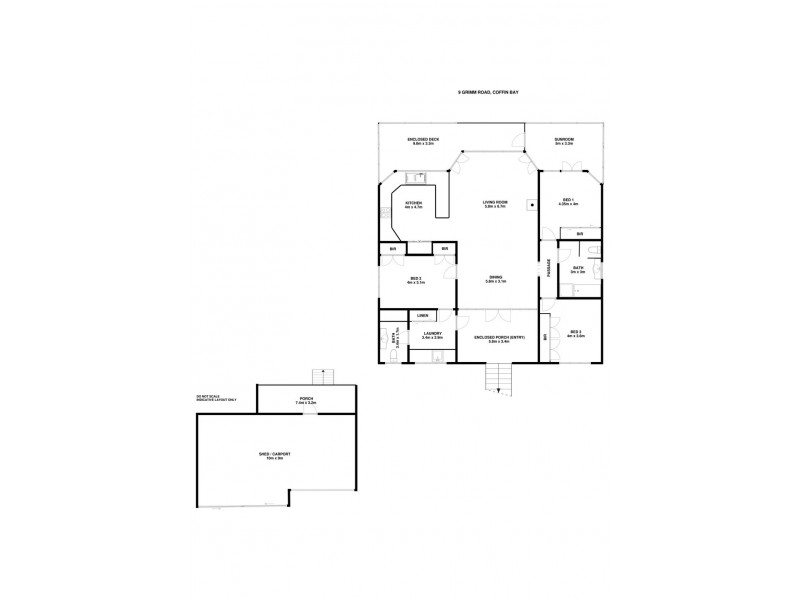 9 Grimm Road, Coffin Bay SA 5607 Floorplan
