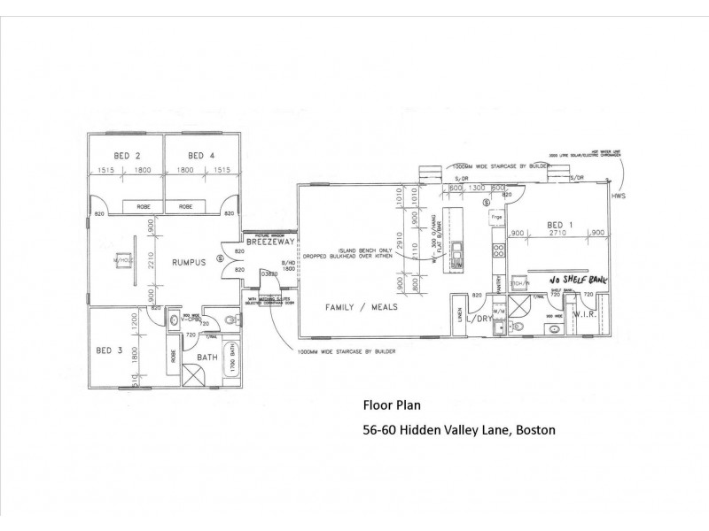 56-60 Hidden Valley Lane, Port Lincoln SA 5606 Floorplan