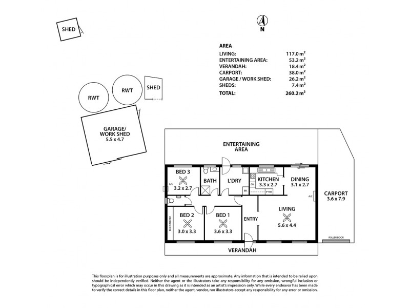 32 Hooper Road, Strathalbyn SA 5255 Floorplan