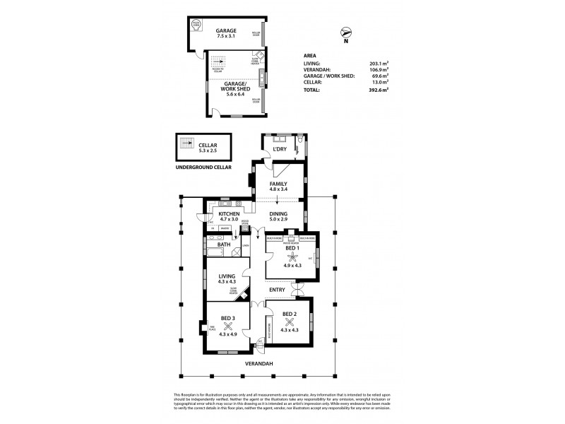 1020 Bull Creek Road, Ashbourne SA 5157 Floorplan