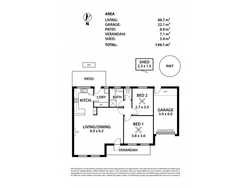 2/6 Milnes Road, Strathalbyn SA 5255 Floorplan