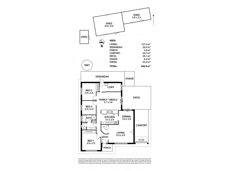 18 Fairfield Drive, Strathalbyn SA 5255 Floorplan